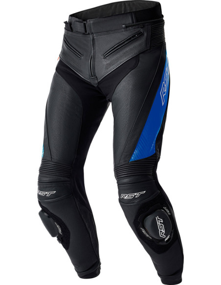 Pantalon moto cuir RST TracTech Evo D3O - Noir Bleu
