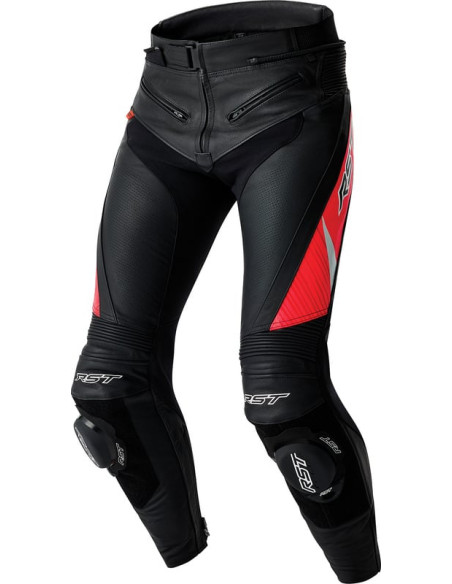 Pantalon moto cuir RST TracTech Evo D3O - Noir Rouge