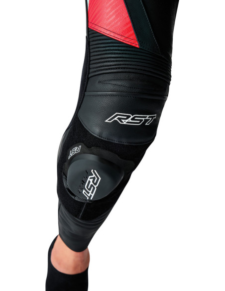 Pantalon moto cuir RST TracTech Evo D3O - Noir Rouge