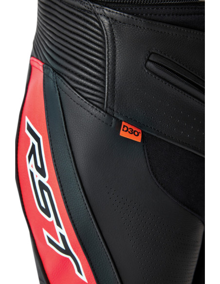 Pantalon moto cuir RST TracTech Evo D3O - Noir Rouge