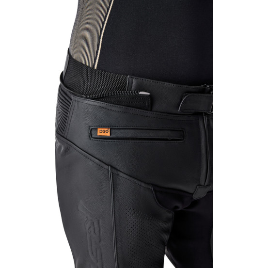 Pantalon moto cuir RST T2 D3O - Noir