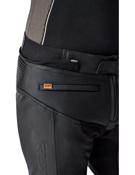 Pantalon moto cuir RST T2 D3O - Noir