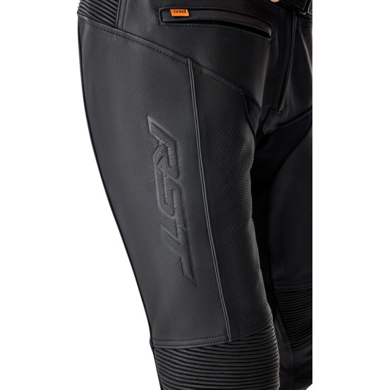 Pantalon moto cuir RST T2 D3O - Noir