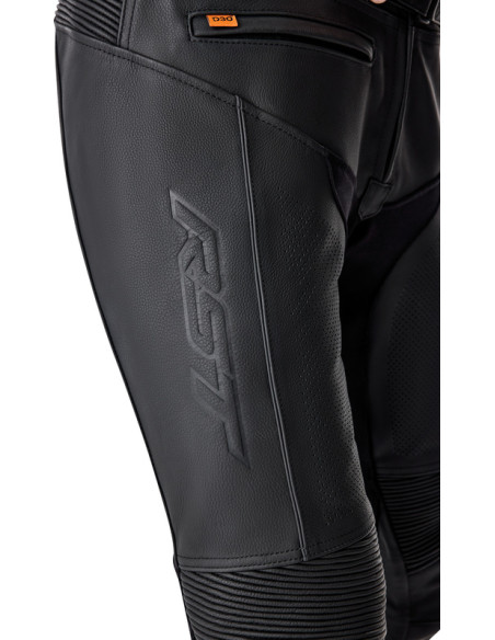 Pantalon moto cuir RST T2 D3O - Noir