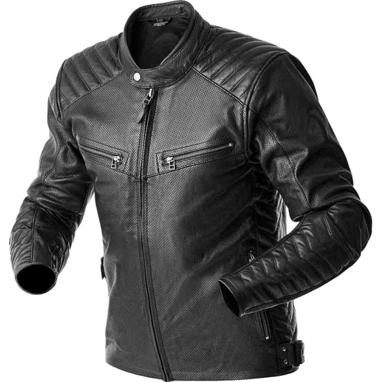 Blouson moto cuir RST Roadster Air D3O - Noir