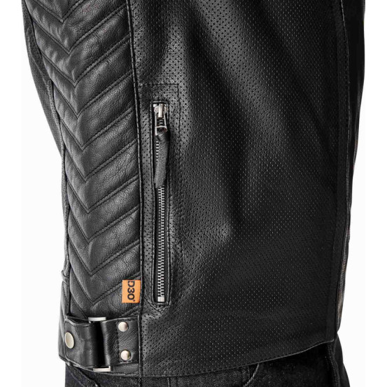 Blouson moto cuir RST Roadster Air D3O - Noir