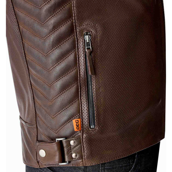 Blouson moto cuir RST Roadster Air D3O - Brun