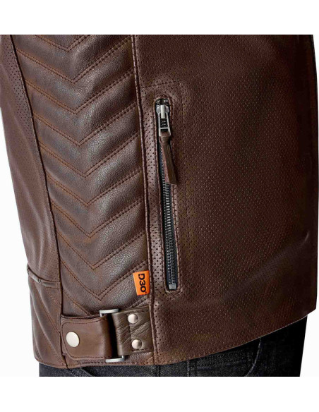 Blouson moto cuir RST Roadster Air D3O - Brun