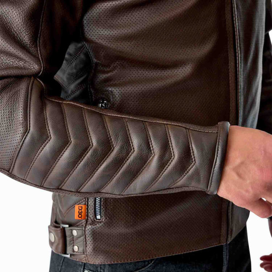 Blouson moto cuir RST Roadster Air D3O - Brun
