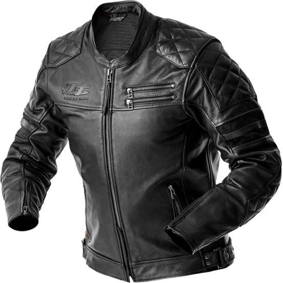 Blouson moto cuir RST Hillberry D3O - Noir