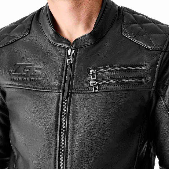 Blouson moto cuir RST Hillberry D3O - Noir