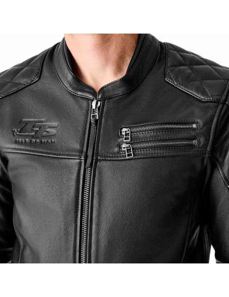 Blouson moto cuir RST Hillberry D3O - Noir
