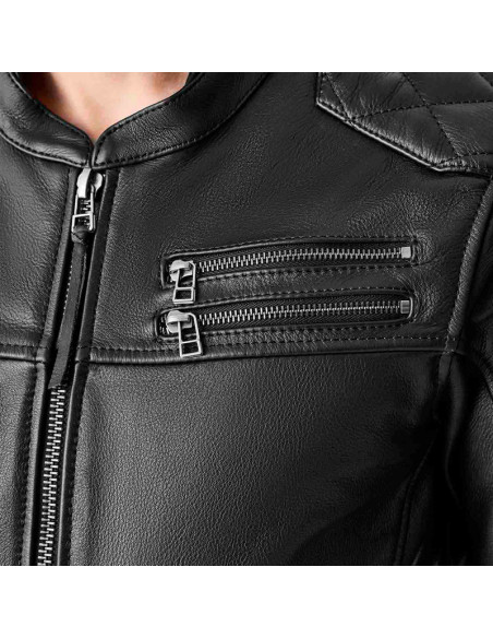 Blouson moto cuir RST Hillberry D3O - Noir