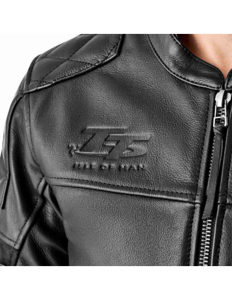 Blouson moto cuir RST Hillberry D3O - Noir