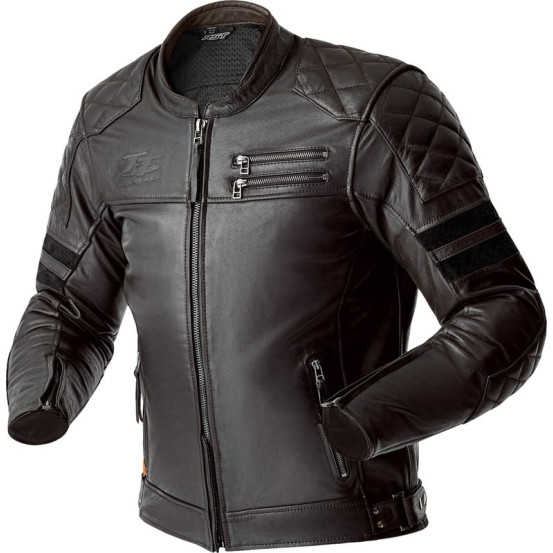Blouson moto cuir RST Hillberry D3O - Brun