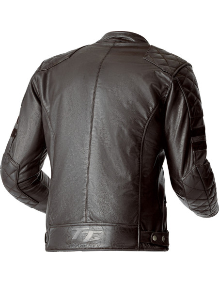 Blouson moto cuir RST Hillberry D3O - Brun