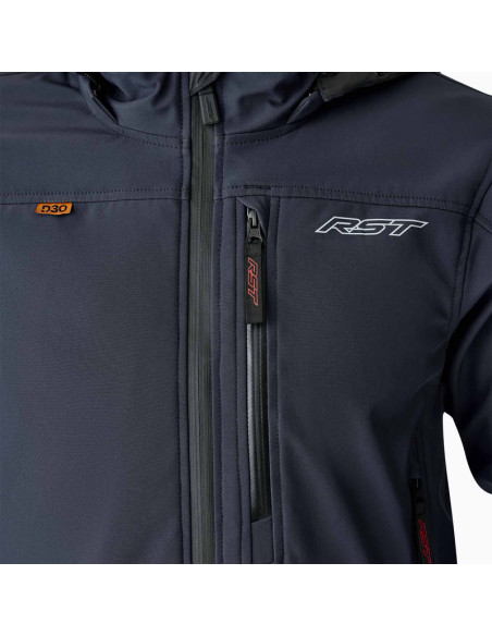 Veste moto textile RST Havoc D3O - Bleu marine