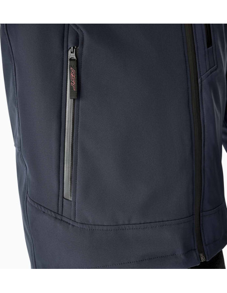 Veste moto textile RST Havoc D3O - Bleu marine