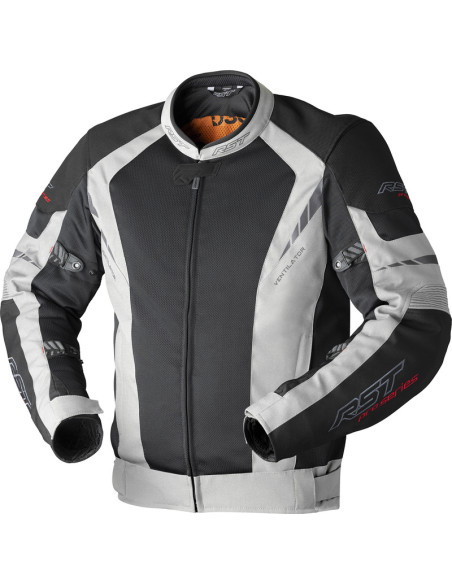 Blouson moto textile RST Pro Series Ventilator D3O - Noir Argent