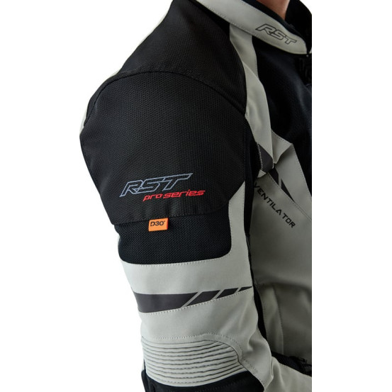 Blouson moto textile RST Pro Series Ventilator D3O - Noir Argent