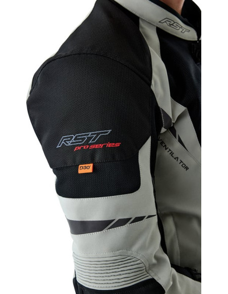 Blouson moto textile RST Pro Series Ventilator D3O - Noir Argent