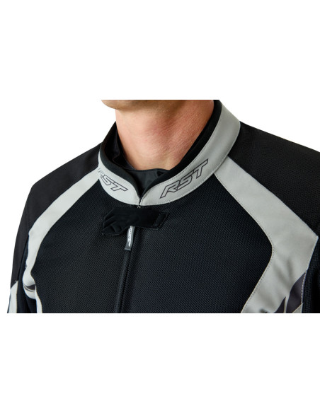 Blouson moto textile RST Pro Series Ventilator D3O - Noir Argent
