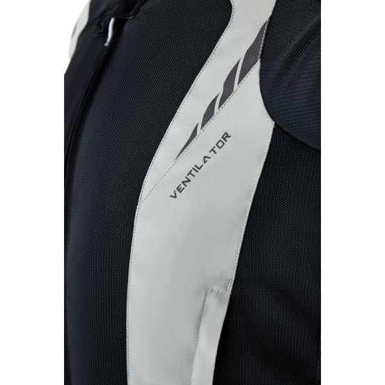 Blouson moto textile RST Pro Series Ventilator D3O - Noir Argent