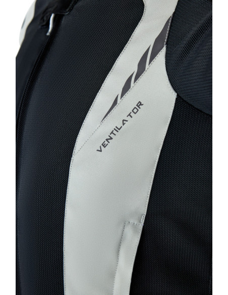 Blouson moto textile RST Pro Series Ventilator D3O - Noir Argent