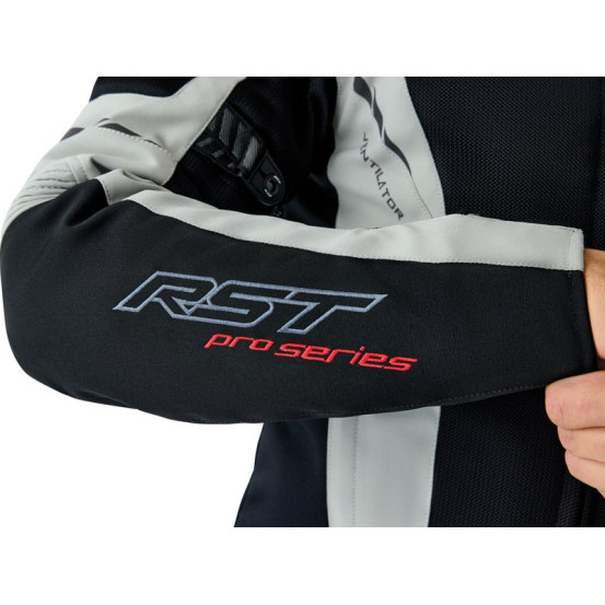 Blouson moto textile RST Pro Series Ventilator D3O - Noir Argent