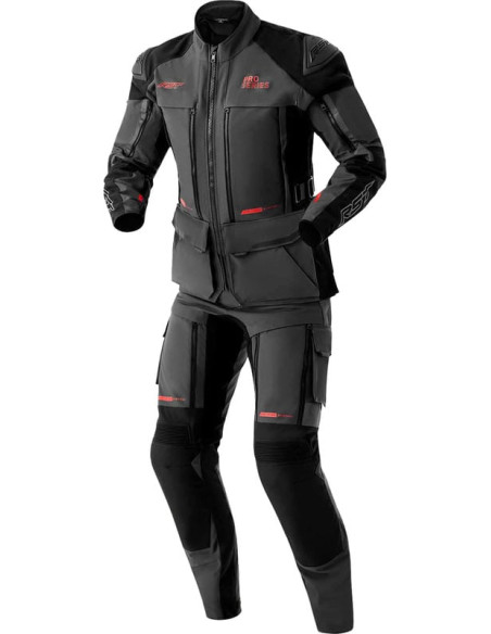 Veste moto textile RST Pro Series Adventure D3O - Gris Noir