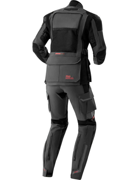 Veste moto textile RST Pro Series Adventure D3O - Gris Noir