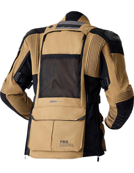 Veste moto textile RST Pro Series Adventure D3O - Sable Noir