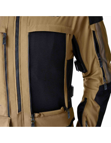 Veste moto textile RST Pro Series Adventure D3O - Sable Noir
