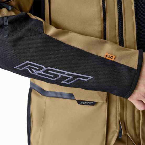 Veste moto textile RST Pro Series Adventure D3O - Sable Noir