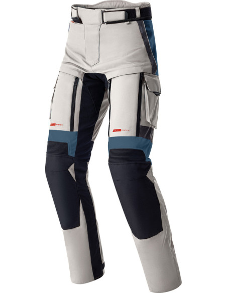 Pantalon moto textile RST Pro Series Adventure D3O - Argent Bleu