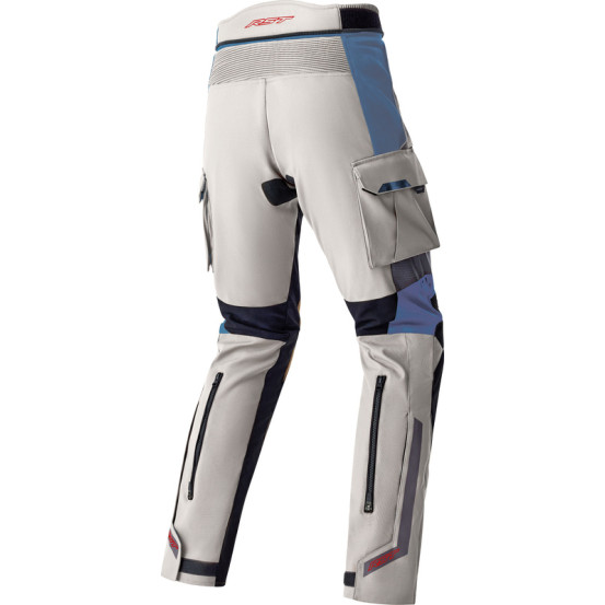 Pantalon moto textile RST Pro Series Adventure D3O - Argent Bleu
