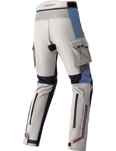 Pantalon moto textile RST Pro Series Adventure D3O - Argent Bleu