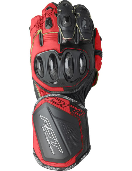 Gants moto RST Pro Series GP D3O - Noir Rouge fluo