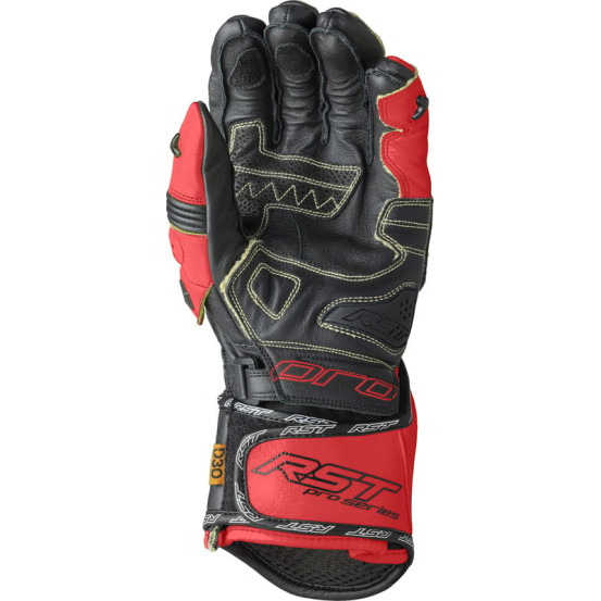 Gants moto RST Pro Series GP D3O - Noir Rouge fluo