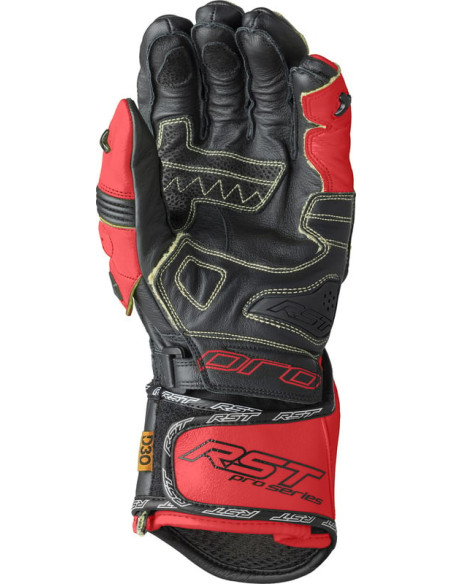 Gants moto RST Pro Series GP D3O - Noir Rouge fluo