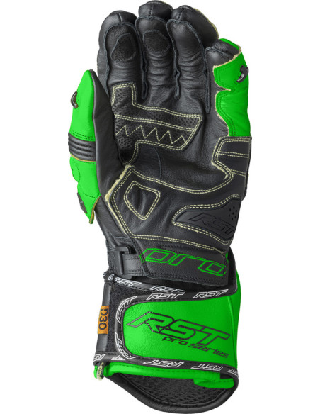 Gants moto RST Pro Series GP D3O - Noir Vert fluo