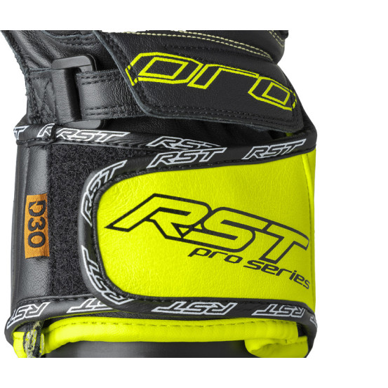 Gants moto RST Pro Series GP D3O - Noir Jaune fluo