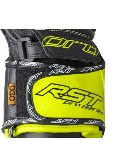 Gants moto RST Pro Series GP D3O - Noir Jaune fluo