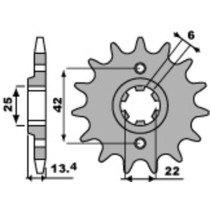 Pignon Acier PBR HONDA 350/450 CB SG, 450 CMX
