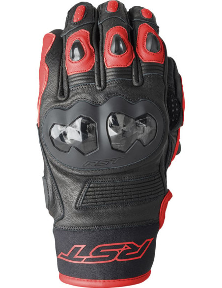 Gants moto courts RST Freestyle 3 D3O - Noir Rouge