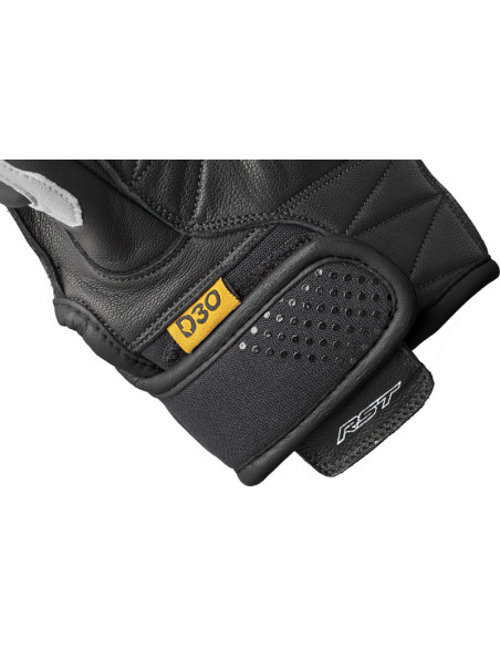Gants moto courts RST Freestyle 3 D3O - Noir Blanc