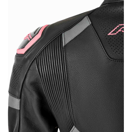 Blouson moto cuir femme RST S1 D3O - Noir Rose