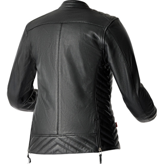 Blouson moto cuir vintage femme RST Roadster Air D3O - Noir