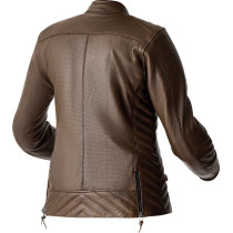 Blouson moto cuir vintage femme RST Roadster Air D3O - Brun 2
