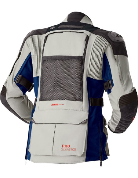 Veste moto textile femme RST Pro Series Adventure D3O - Argent Bleu